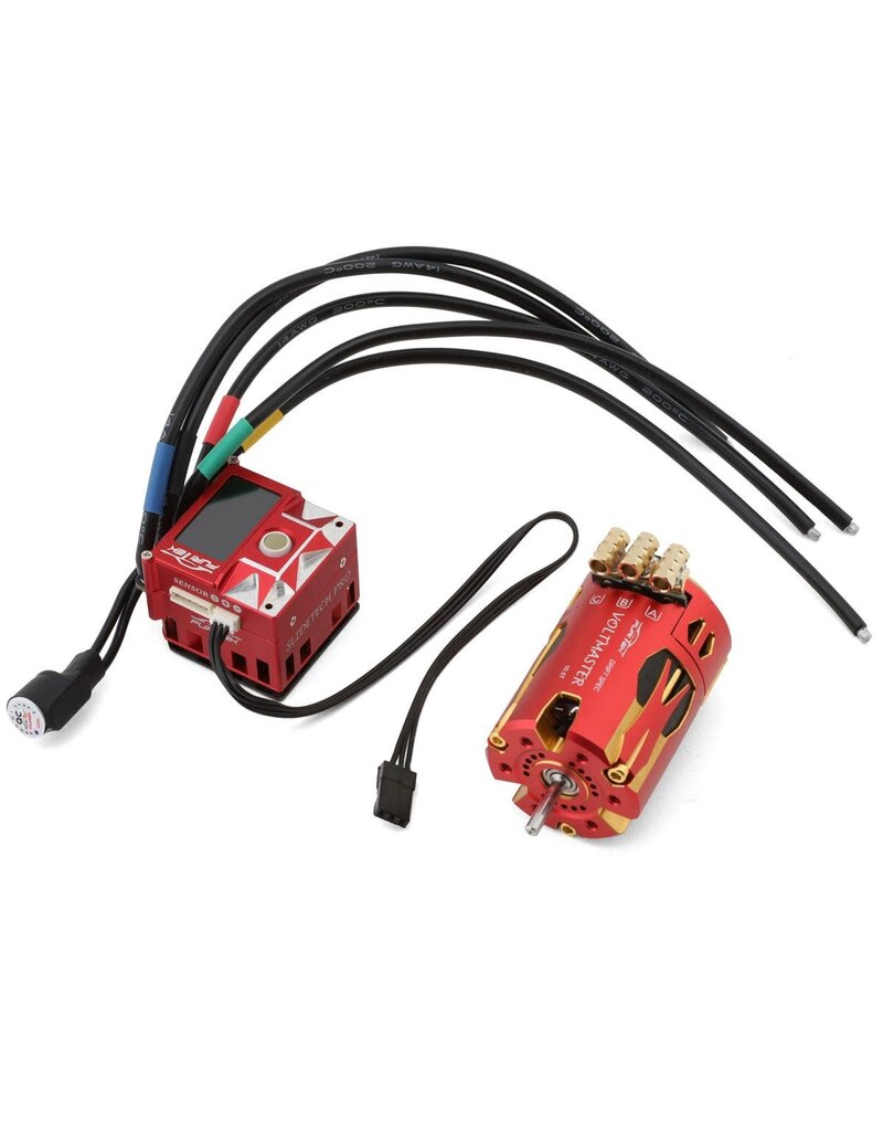 FURITEK FTK-FUR-2794 SLIDEVOLT PRO 1/10 DRIFT SENSORED BRUSHLESS ESC & MOTOR COMBO (10.5T): RED
