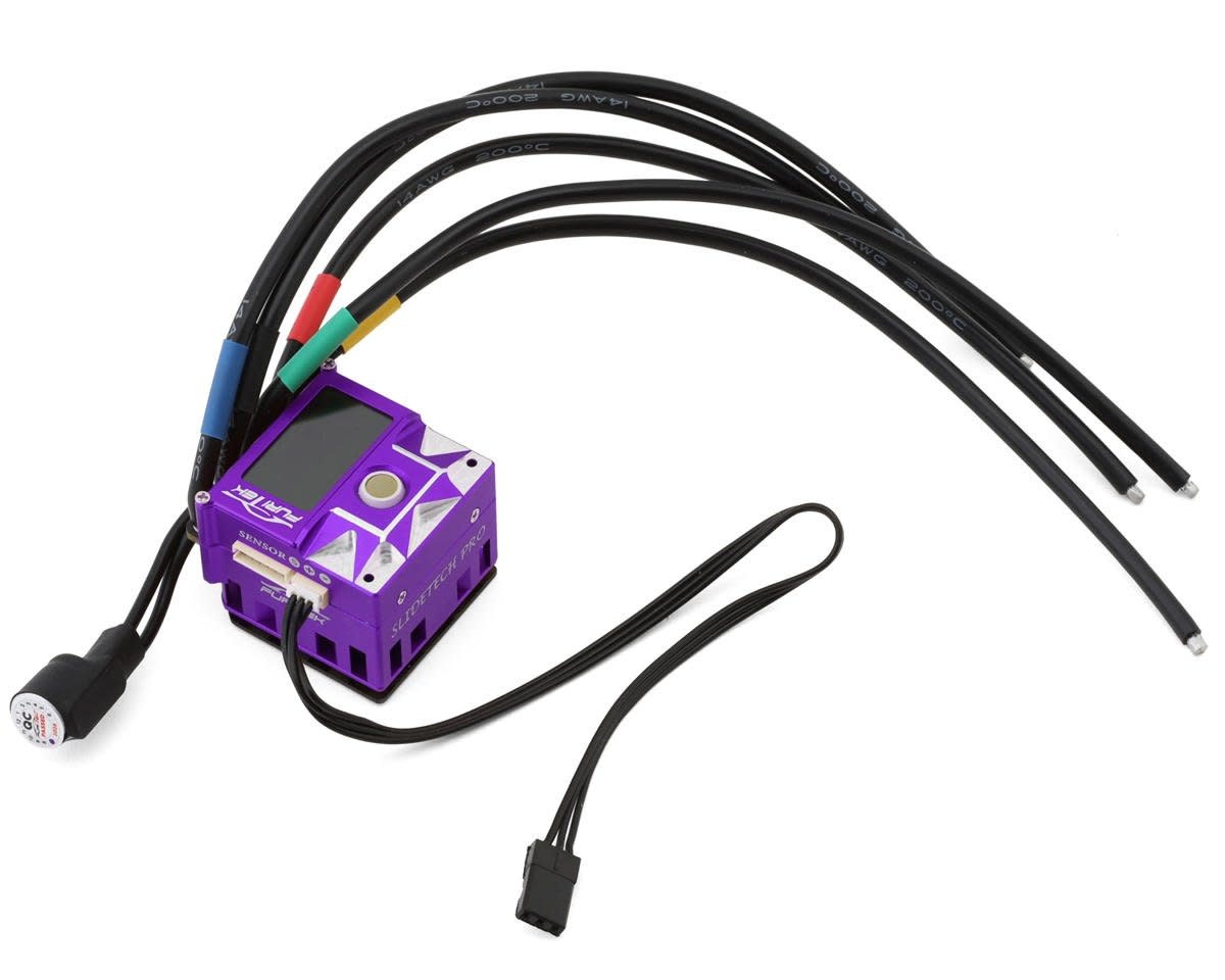 FTK-FUR-2792 SLIDETECH PRO TRACKBALL DRIFT & STOCK 1/10 SENSORED BRUSHLESS ESC W/OLED & INTERNAL FAN: PURPLE
