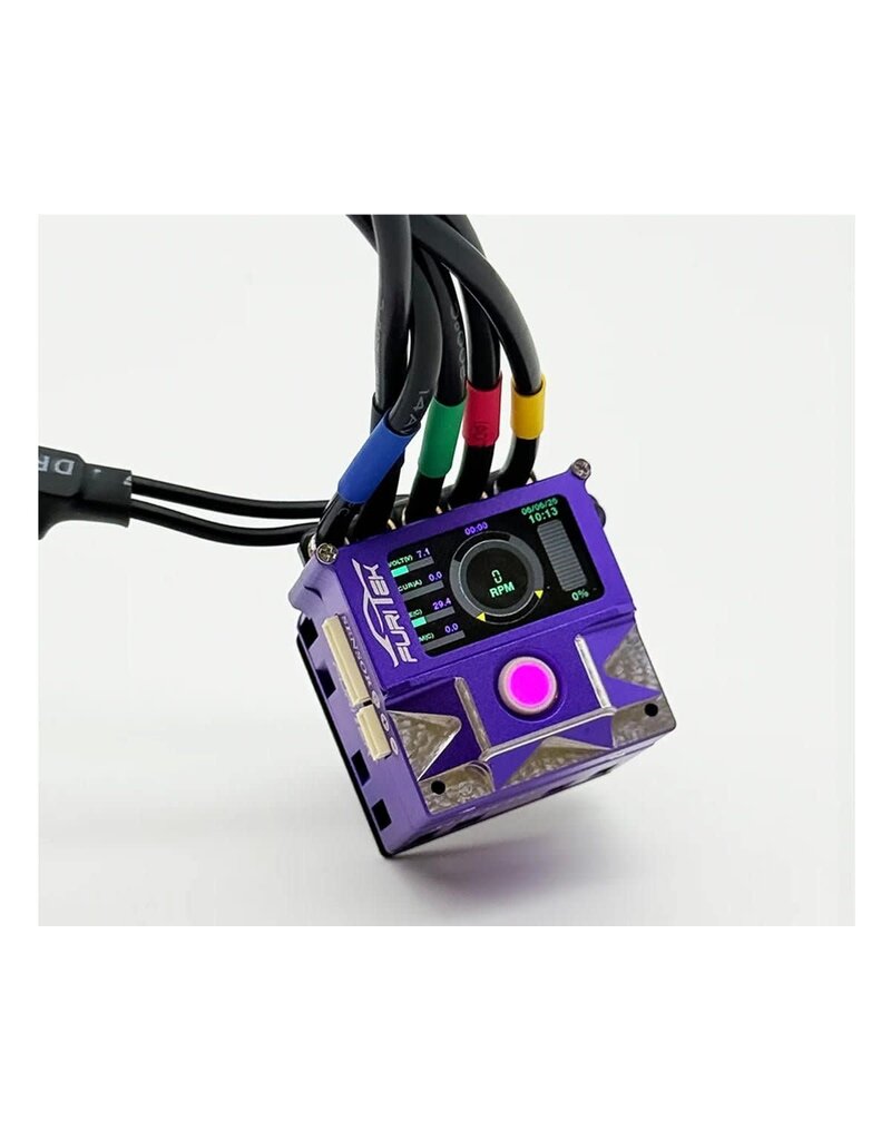 FURITEK FTK-FUR-2792 SLIDETECH PRO TRACKBALL DRIFT & STOCK 1/10 SENSORED BRUSHLESS ESC W/OLED & INTERNAL FAN: PURPLE