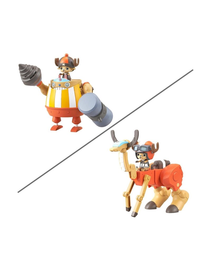 BANDAI BAS2831083 ONE PIECE CHOPPER ROBO 04 KUNG FU TRACER & 05 WALK HOPPER PLASTIC MODEL KIT