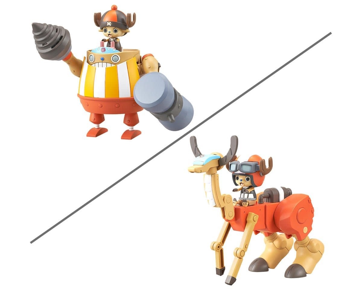 BAS2831083 ONE PIECE CHOPPER ROBO 04 KUNG FU TRACER & 05 WALK HOPPER PLASTIC MODEL KIT