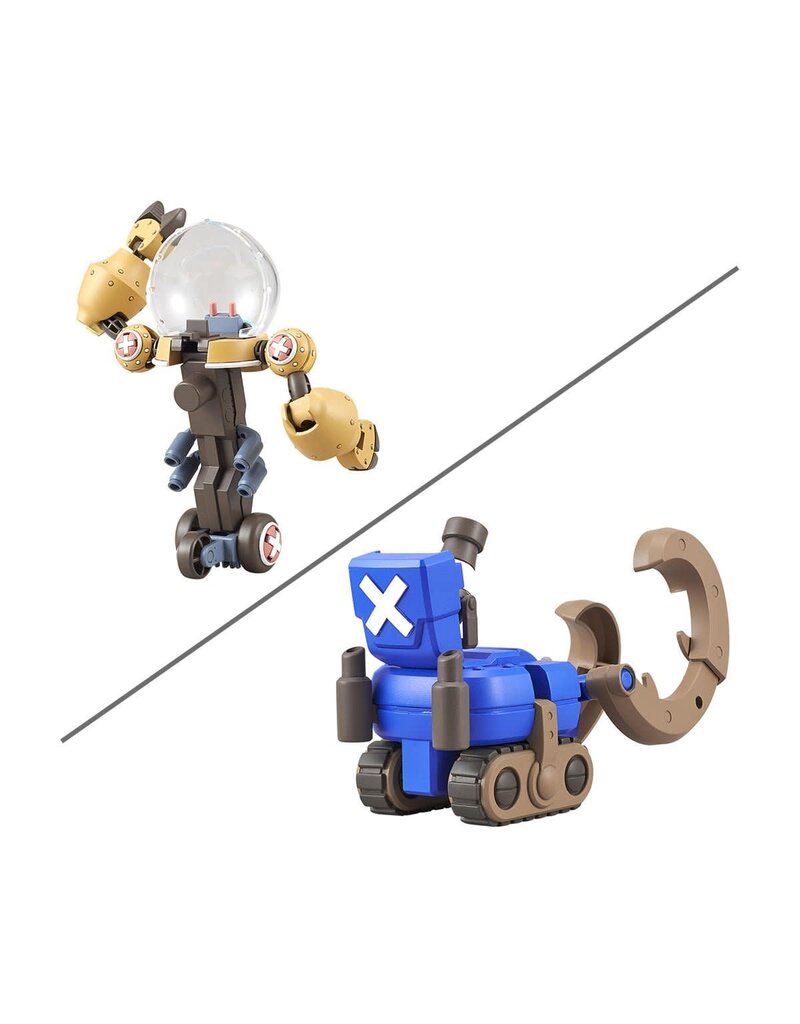 BANDAI BAS2831082 ONE PIECE CHOPPER ROBO 02 HEAVY ARMOR & 03 HORN DOZER PLASTIC MODEL KIT