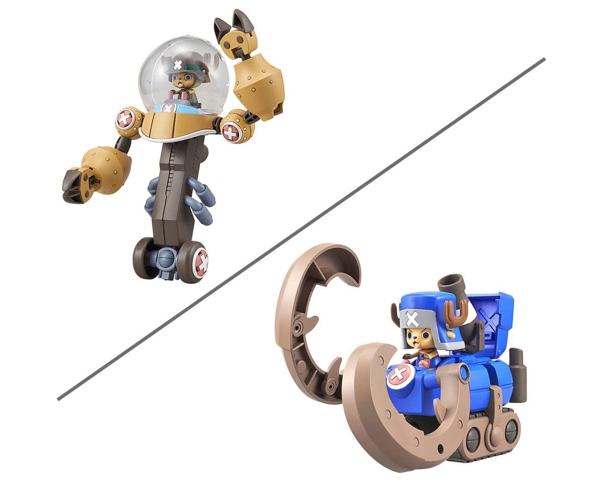 BAS2831082 ONE PIECE CHOPPER ROBO 02 HEAVY ARMOR & 03 HORN DOZER PLASTIC MODEL KIT