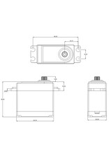 SRT SRTW35 STANDARD HV CORELESS WATERPROOF SERVO, .10SEC / 486.1OZ @ 8.4V