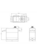 SRT SRTCH620S STANDARD HV CORELESS DIGITAL SERVO, .09SEC / 277.7OZ @ 8.4V