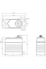 SRT SRTT55 STANDARD HV CORELESS DIGITAL SERVO, .19SEC / 763.8OZ @ 8.4V