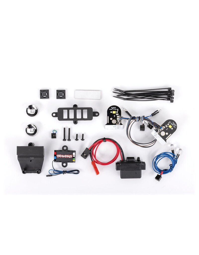 TRAXXAS TRA8038 LED LIGHT SET, COMPLETE WITH POWER SUPPLY (CONTAINS HEADLIGHTS, TAIL LIGHTS, SIDE MARKER LIGHTS, DISTRIBUTION BLOCK, AND POWER SUPPLY) (FITS #8130 BODY)