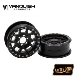 VANQUISH VPS08260 BATTLE BORN 2.2" WHISKEY BEADLOCK WHEELS: BLACK (2)