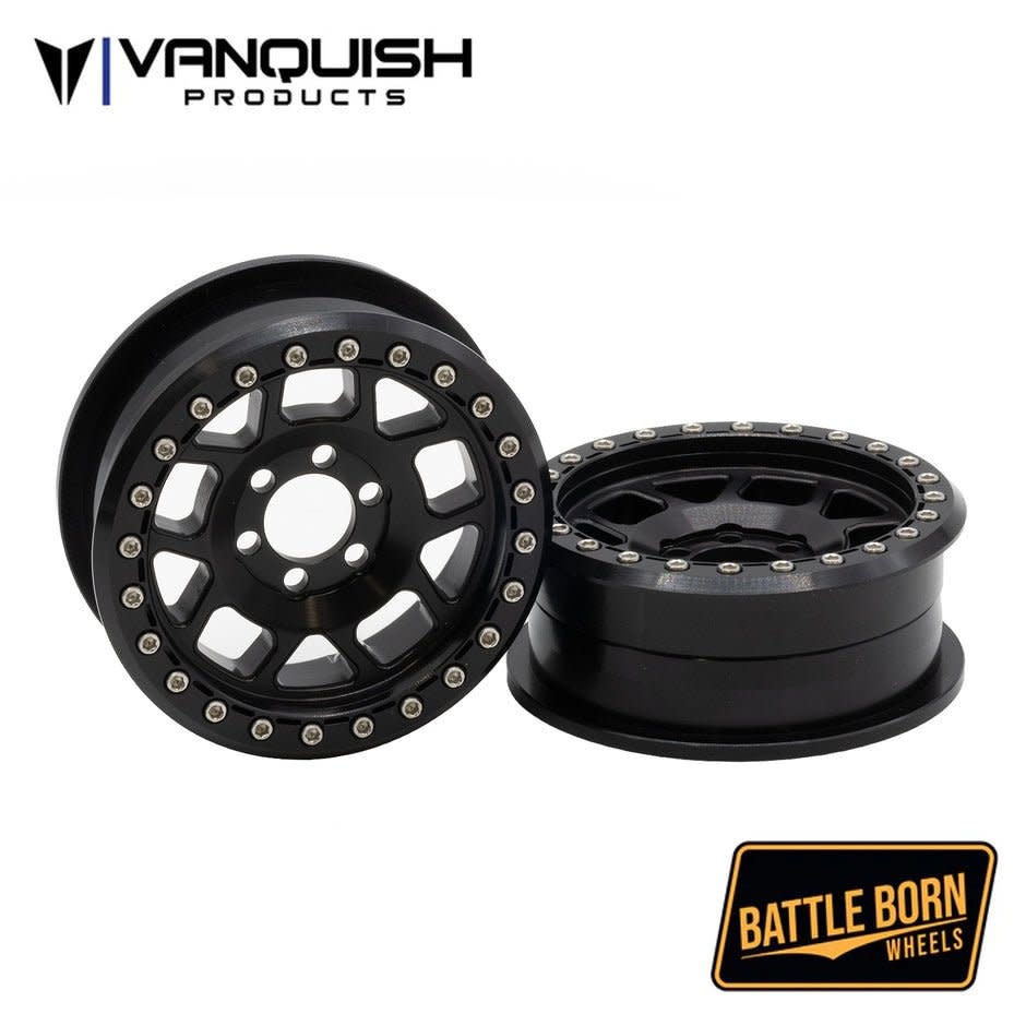 VPS08260 BATTLE BORN 2.2" WHISKEY BEADLOCK WHEELS: BLACK (2)
