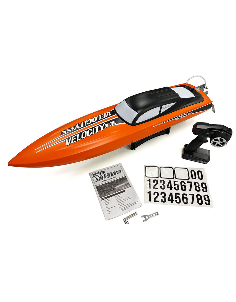 RAGE RC RGRB1209 VELOCITY 900BL BRUSHLESS 32" DEEP VEE RTR BOAT