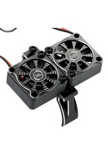 POWER HOBBY PH1295BLACK 1/8 TWIN TURBO HIGH SPEED 30MM COOLING FANSW/ 40-42 DIA. MOTOR MOUNT BLACK