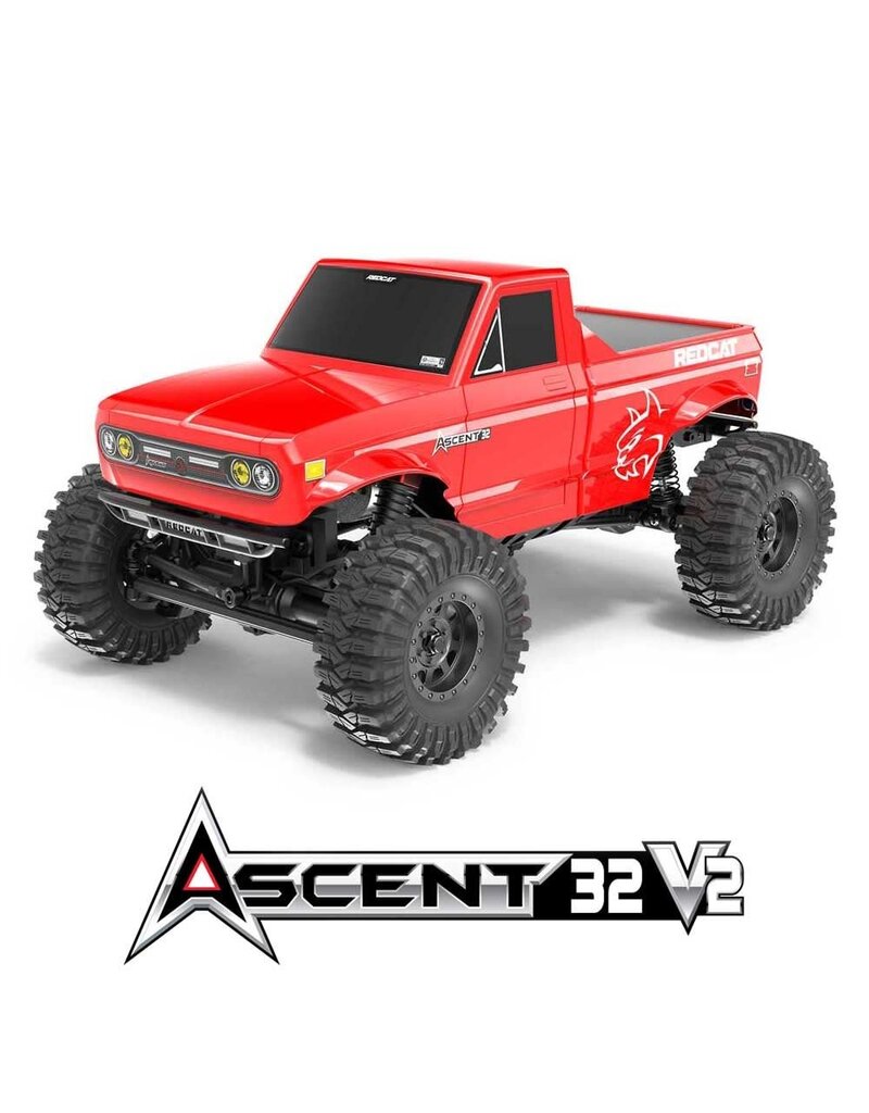 REDCAT RACING RER44376 ASCENT-32 V2 - 1/32 SCALE BRUSHED ELECTRIC ROCK CRAWLER RED