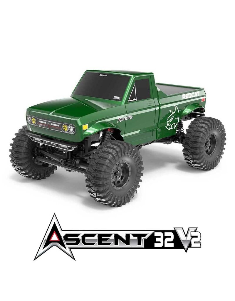 REDCAT RACING RER44374 ASCENT-32 V2 - 1/32 SCALE BRUSHED ELECTRIC ROCK CRAWLER GREEN