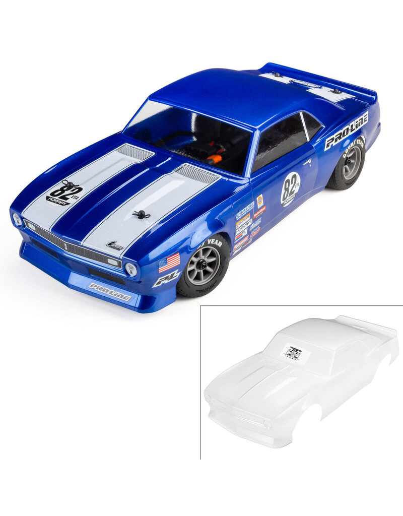 PROLINE RACING PRO372717 PRE-CUT 1968 CHEVY CAMARO CLEAR VTA BODY: LOSI NASCAR
