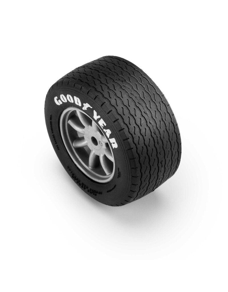 PROLINE RACING PRO1036310 GOODYEAR BLUE STREAK VTA FRONT TIRES MOUNTED 8MM GRAY WHEELS (2) FOR LOSI NASCAR RACECAR