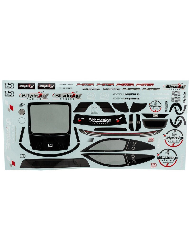 BITTYDESIGN BDYAR7F-PGT3R ARRMA® FELONY™ P-GT3R 1/7 SUPERCAR PRE-TRIMMED BODY (CLEAR)