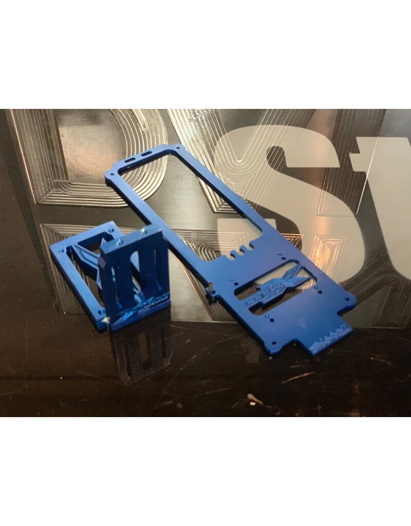 STUPID RC STP1008B TRAXXAS COMPATIBLE X-MAXX HEAVY DUTY MOTOR MOUNT: BLUE