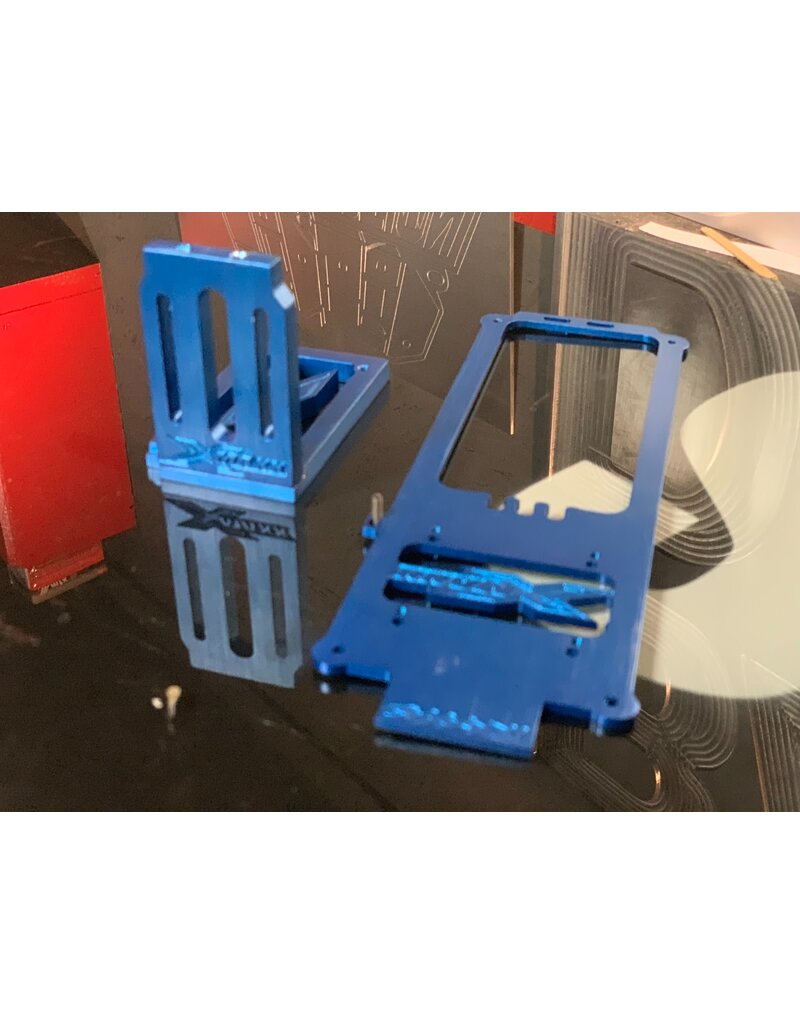STUPID RC STP1008B TRAXXAS COMPATIBLE X-MAXX HEAVY DUTY MOTOR MOUNT: BLUE