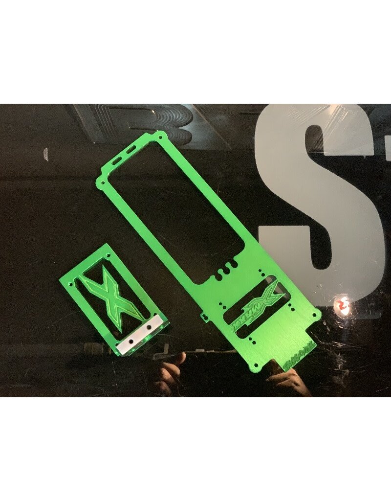 STUPID RC STP1008G TRAXXAS COMPATIBLE X-MAXX HEAVY DUTY MOTOR MOUNT: GREEN