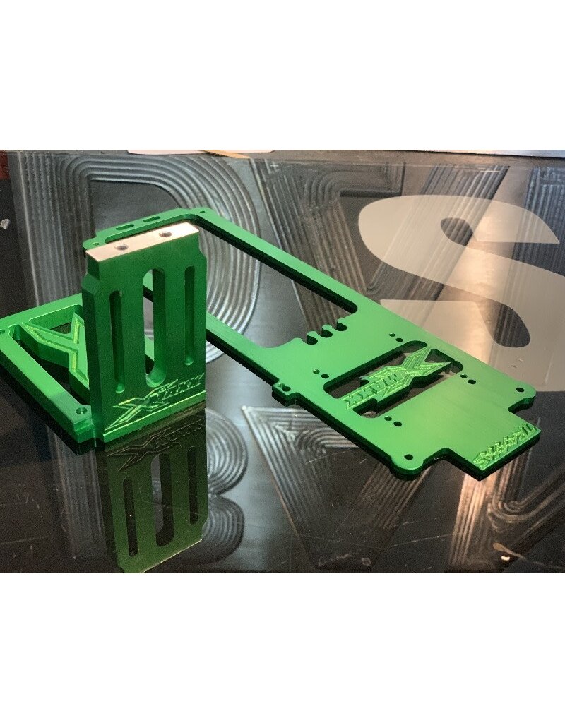 STUPID RC STP1008G TRAXXAS COMPATIBLE X-MAXX HEAVY DUTY MOTOR MOUNT: GREEN