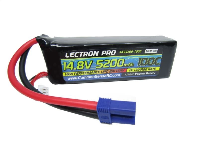 LECTRON PRO 4S LIPO 14.8 V 5200 MAH 100C BATTERY: EC5