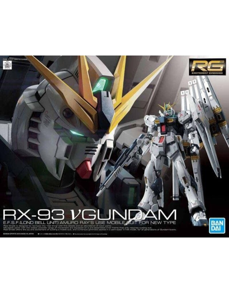 BANDAI BAS2466963 1/144 RG NU GUNDAM "CHAR'S COUNTERATTACK" PLASTIC MODEL KIT
