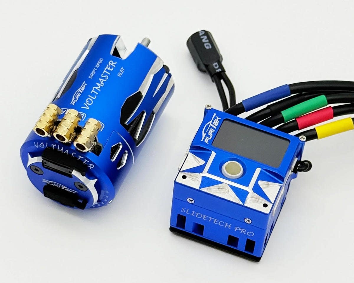 FTK-FUR-2809 SLIDEVOLT PRO 1/10 DRIFT SENSORED BRUSHLESS ESC & MOTOR COMBO (10.5T) (BLUE)