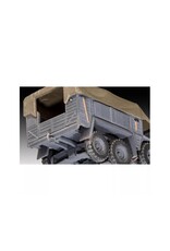 REVELL RMX73344 1/76 GERMAN MILITARY TRUCK & ARTILLERY TRAILER PLASTIC MODEL KIT W/PAINT, BRUSH & CEMENT