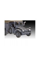 REVELL RMX73344 1/76 GERMAN MILITARY TRUCK & ARTILLERY TRAILER PLASTIC MODEL KIT W/PAINT, BRUSH & CEMENT