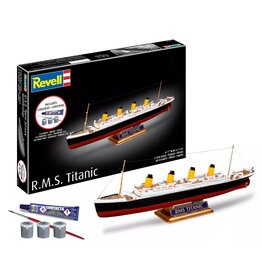 REVELL RMX75804 1/1200 R.M.S. TITANIC PLASTIC MODEL KIT W/PAINT, BRUSH & CEMENT