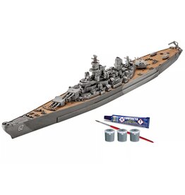 REVELL RMX75183 1/1200 USS NEW JERSEY BATTLESHIP PLASTIC MODEL KIT W/PAINT, BRUSH & CEMENT