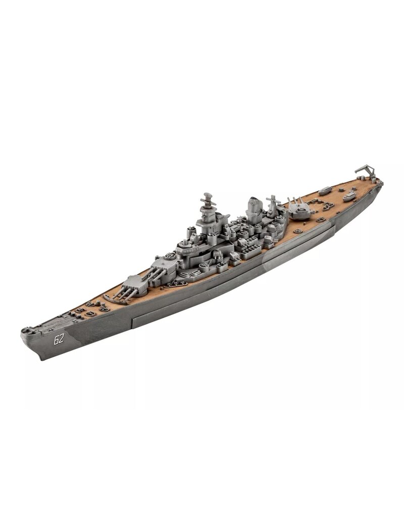 REVELL RMX75183 1/1200 USS NEW JERSEY BATTLESHIP PLASTIC MODEL KIT W/PAINT, BRUSH & CEMENT