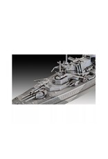 REVELL RMX75181 1/1200 GERMAN BATTLESHIP GNEISENAU PLASTIC MODEL KIT W/PAINT, BRUSH & CEMENT