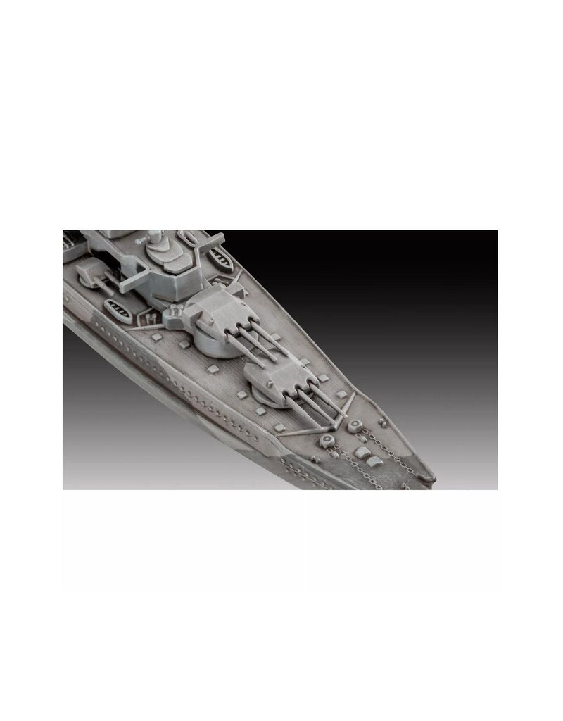 REVELL RMX75181 1/1200 GERMAN BATTLESHIP GNEISENAU PLASTIC MODEL KIT W/PAINT, BRUSH & CEMENT