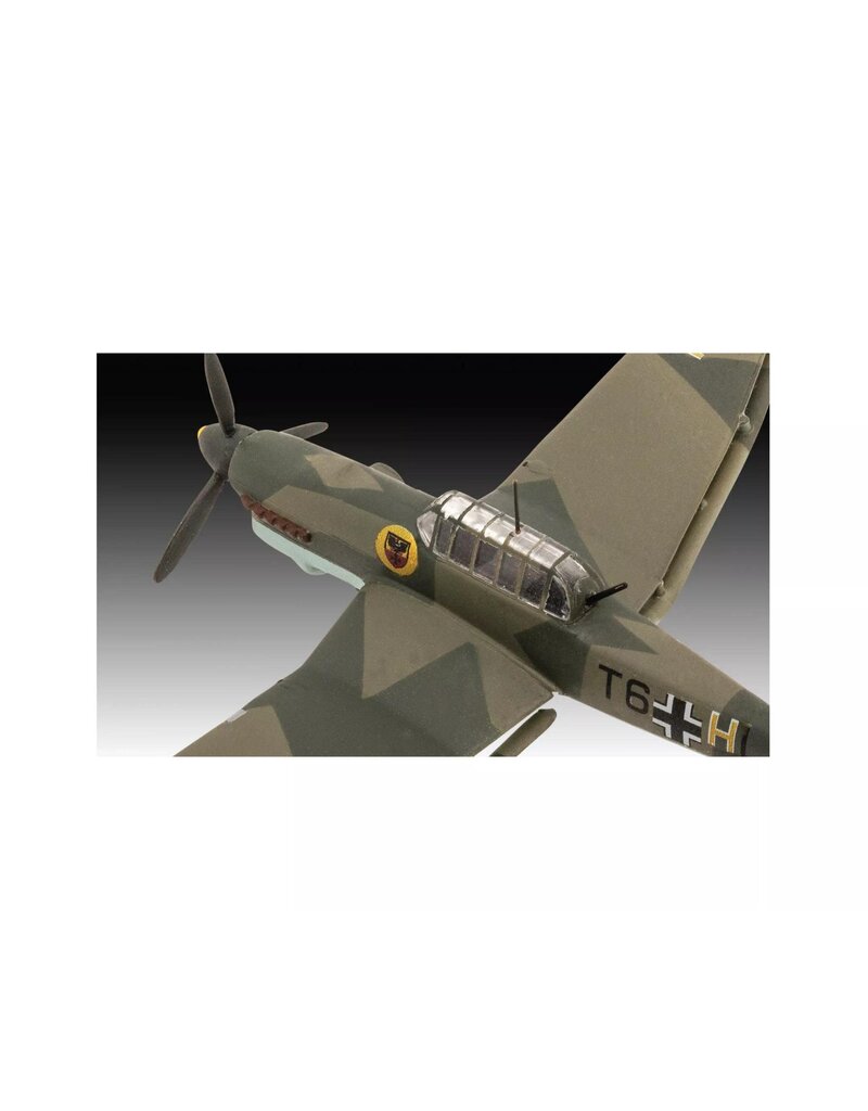 REVELL RMX73770 1/144 MESSERSCHMITT BF109E & JUNKERS JU 87B STUKA PLASTIC MODEL KIT W/PAINT, BRUSH & CEMENT