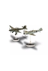 REVELL RMX73770 1/144 MESSERSCHMITT BF109E & JUNKERS JU 87B STUKA PLASTIC MODEL KIT W/PAINT, BRUSH & CEMENT