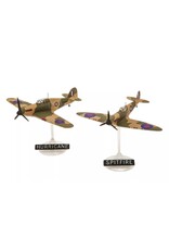 REVELL RMX73771 1/144 SPITFIRE MK.IA & HURRICANE MK.I PLASTIC MODEL KIT W/PAINT, BRUSH & CEMENT