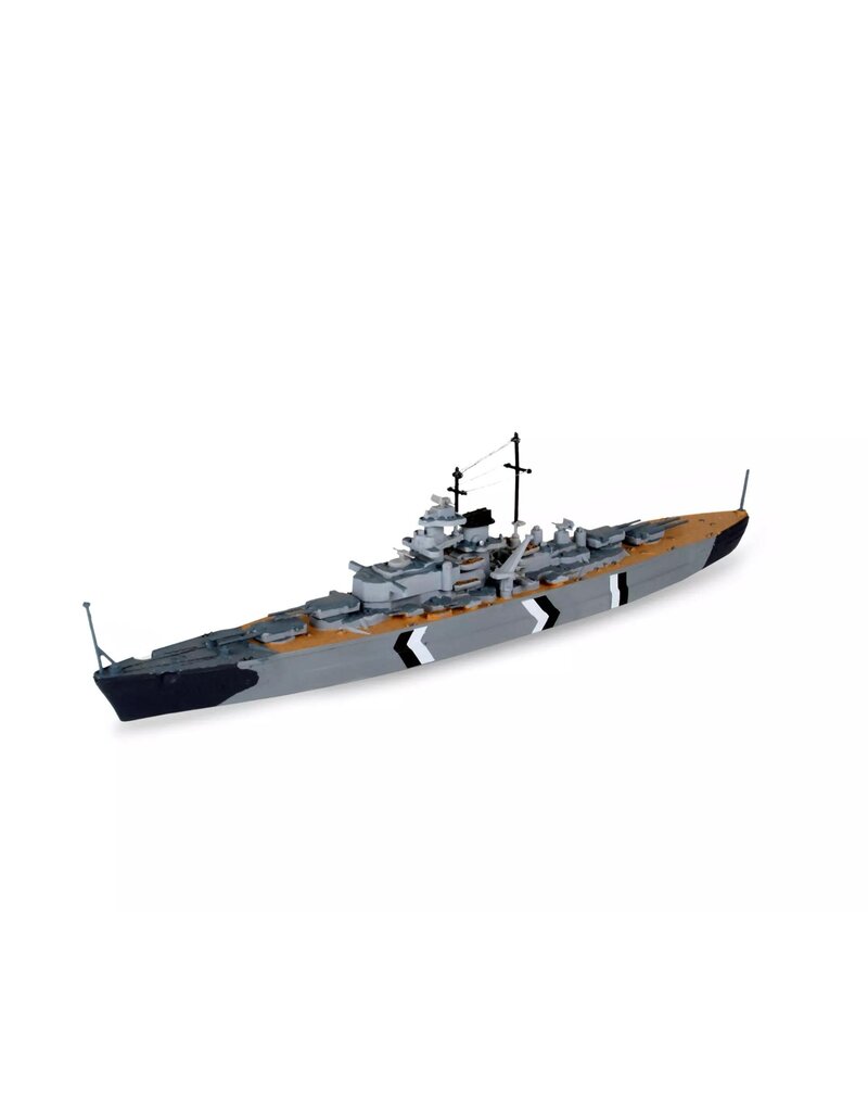 REVELL RMX75802 1/1200 GERMAN BATTLESHIP BISMARCK PLASTIC MODEL KIT W/PAINT, BRUSH & CEMENT