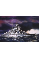 REVELL RMX75802 1/1200 GERMAN BATTLESHIP BISMARCK PLASTIC MODEL KIT W/PAINT, BRUSH & CEMENT