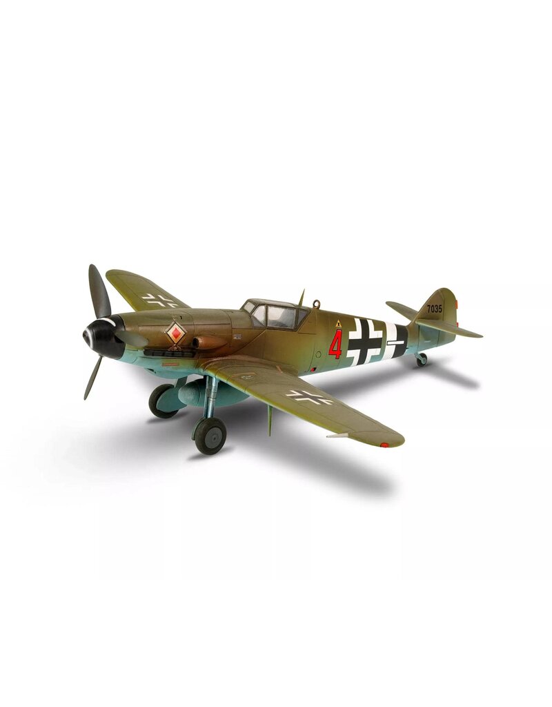 REVELL RMX74160 1/72 MESSERSCHMITT BF-109 PLASTIC MODEL KIT W/PAINT, BRUSH & CEMENT