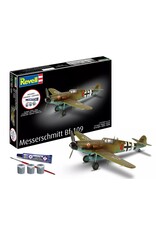 REVELL RMX74160 1/72 MESSERSCHMITT BF-109 PLASTIC MODEL KIT W/PAINT, BRUSH & CEMENT