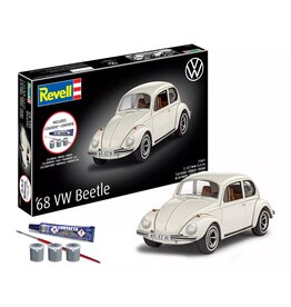 REVELL RMX77681 1/32 1968 VOLKSWAGEN BEETLE PLASTIC MODEL KIT W/PAINT, BRUSH & CEMENT