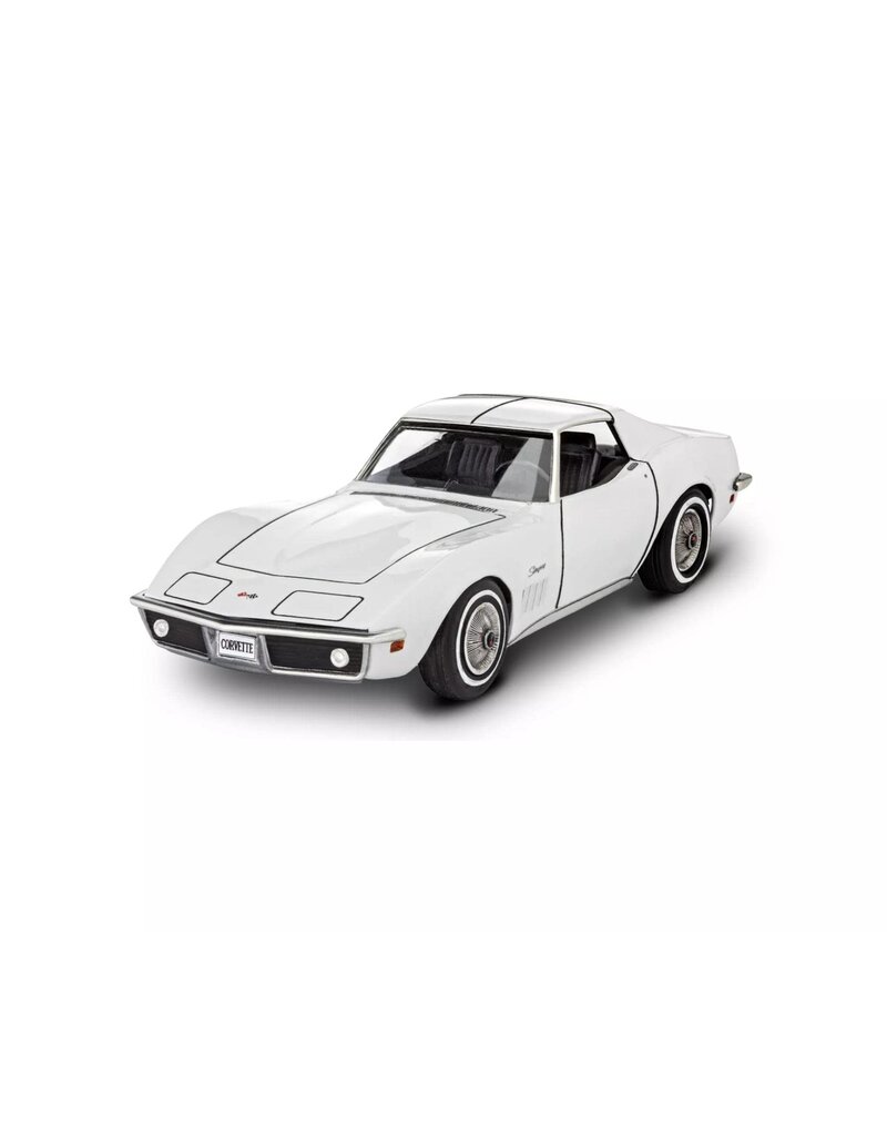 REVELL RMX77684 1/32 1969 CHEVROLET CORVETTE STINGRAY PLASTIC MODEL KIT W/PAINT, BRUSH & CEMENT