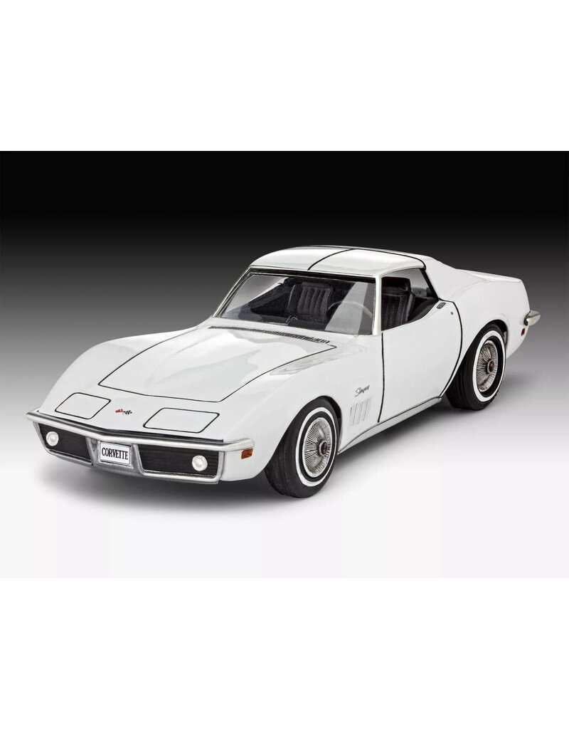 REVELL RMX77684 1/32 1969 CHEVROLET CORVETTE STINGRAY PLASTIC MODEL KIT W/PAINT, BRUSH & CEMENT
