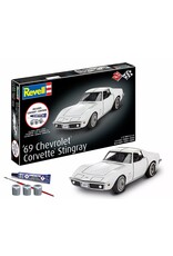 REVELL RMX77684 1/32 1969 CHEVROLET CORVETTE STINGRAY PLASTIC MODEL KIT W/PAINT, BRUSH & CEMENT