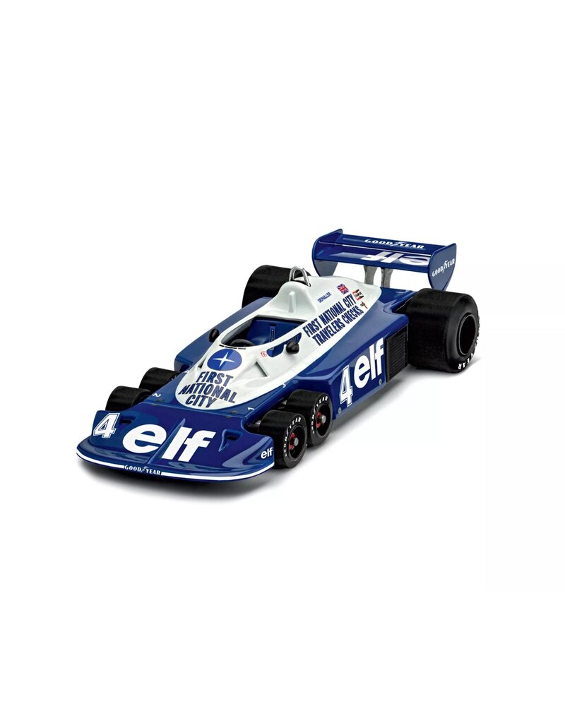 REVELL RMX77741 1/32 TYRRELL P34/2 6-WHEEL FORMULA 1 CAR PLASTIC MODEL KIT W/PAINT, BRUSH & CEMENT