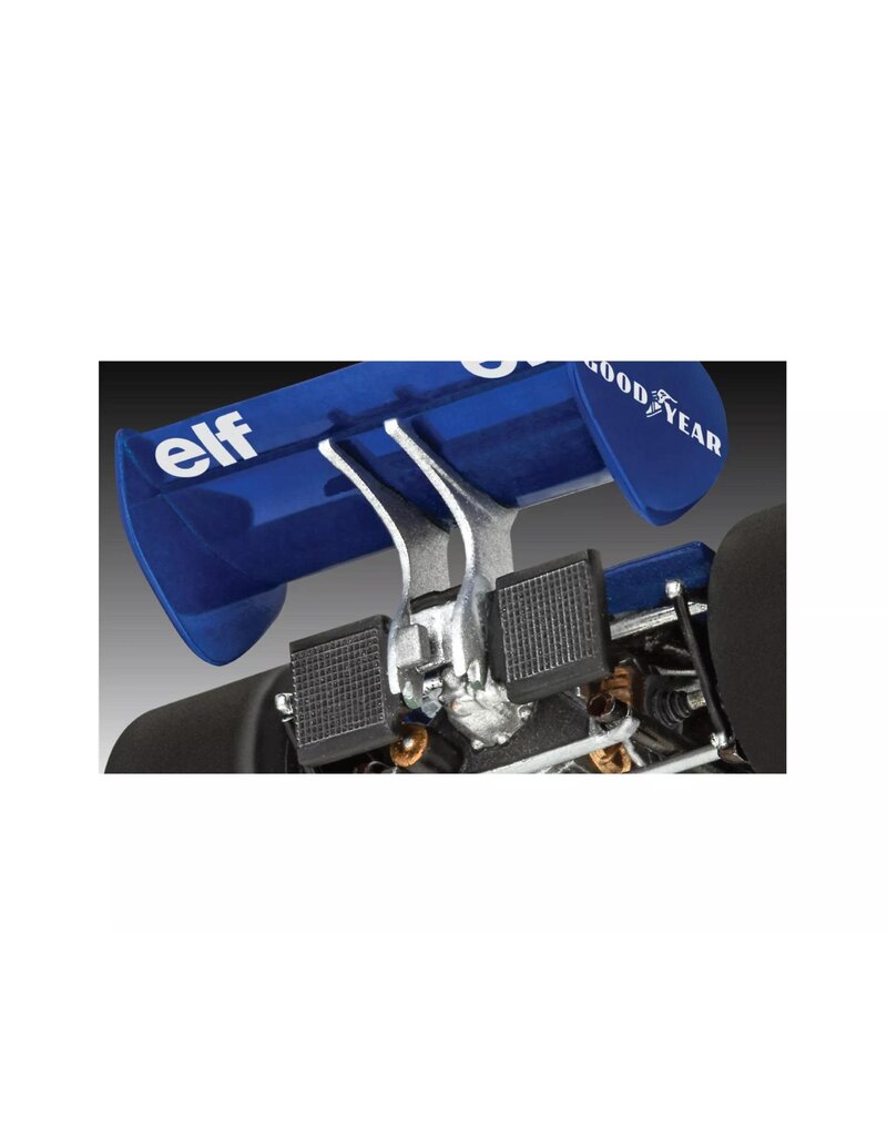 REVELL RMX77741 1/32 TYRRELL P34/2 6-WHEEL FORMULA 1 CAR PLASTIC MODEL KIT W/PAINT, BRUSH & CEMENT