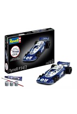 REVELL RMX77741 1/32 TYRRELL P34/2 6-WHEEL FORMULA 1 CAR PLASTIC MODEL KIT W/PAINT, BRUSH & CEMENT