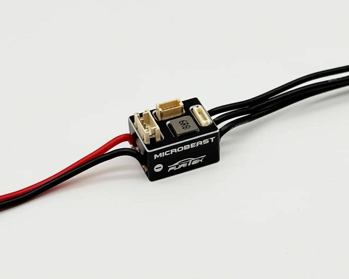 FTK-FUR-2807 MICROBEAST 25A MICRO 1/28 & 1/24 DRIFT/RACE SENSORED BRUSHLESS ESC W/WIFI (BLACK) MODULE 2S LIPO