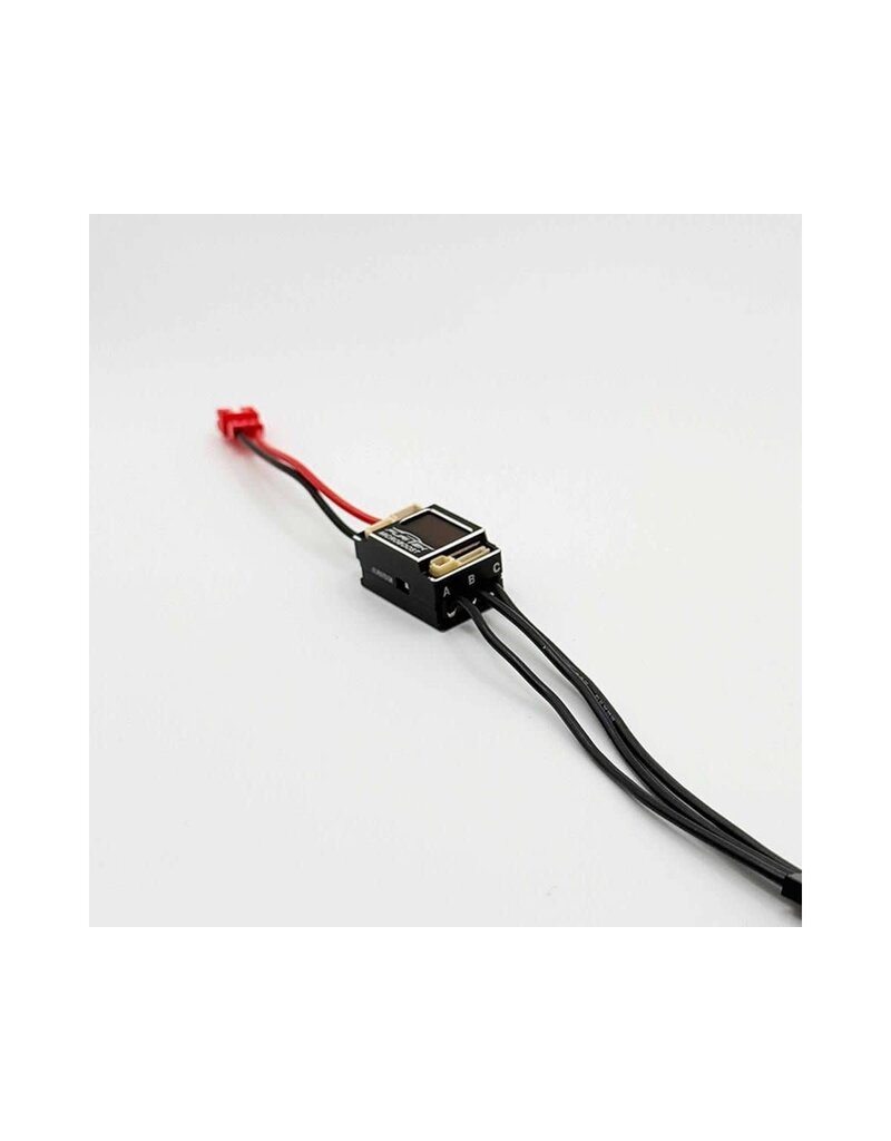 FURITEK FTK-FUR-2688 MICROBOOST 2S 25A BRUSHLESS SENSORED/SENSORLESS MICRO DRIFT ESC W/DISPLAY (BLACK) (SOLDERABLE/REPLACEABLE WIRE)